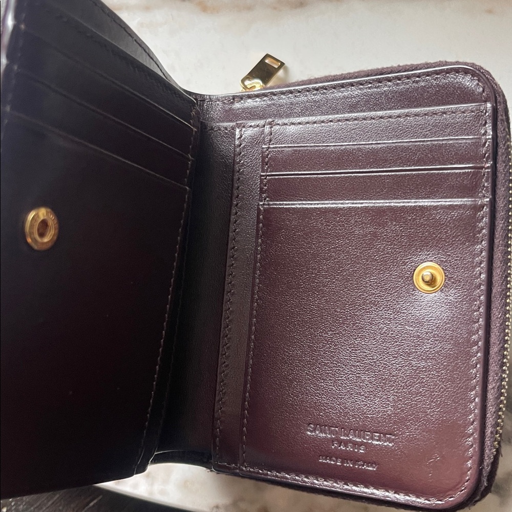 Saint Laurent Quilted Joan Zip Around Wallet - Picture 7 of 9